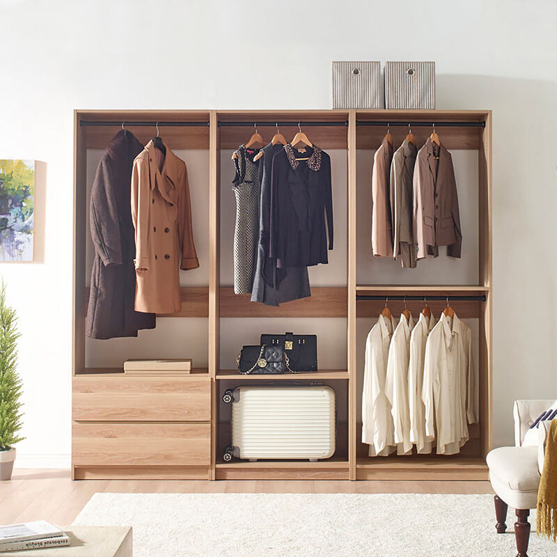 Prosper Oak Freestanding Walk in Wood Closet System