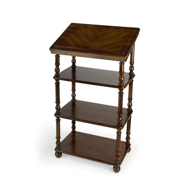 Starlight Canyon Home Traditional Library Stand with Storage, Wood Writing Desk, Vintage Oak