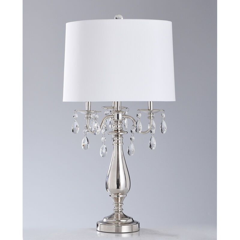 Steel/Crystal Table Lamp
