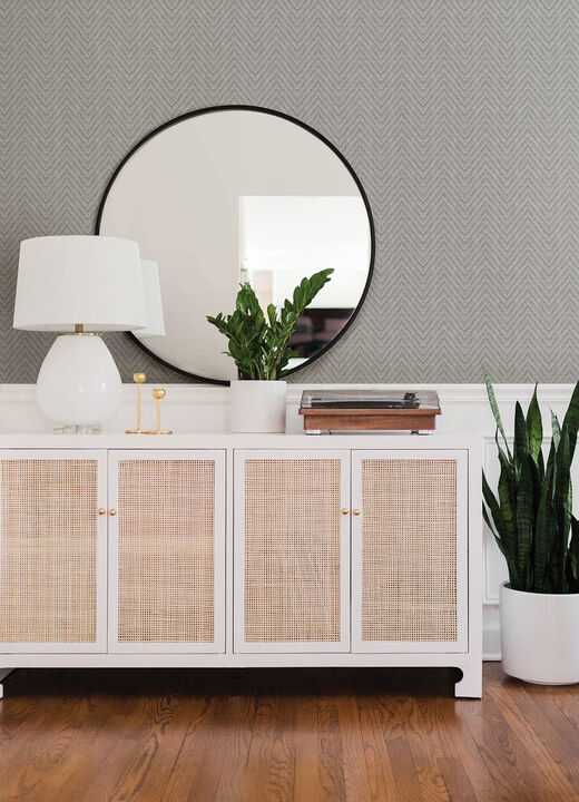 Glynn Grey Chevron Wallpaper (Set of 2)