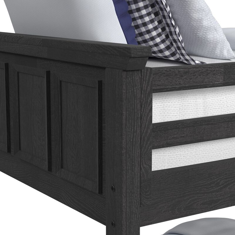 Hampton Charcoal Twin/Full Bunk Bed with Staircase & Trundle image number 3