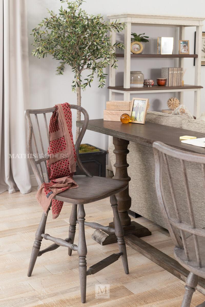 Ciao Bella Spindle Back Counter Stool in Speckled Gray