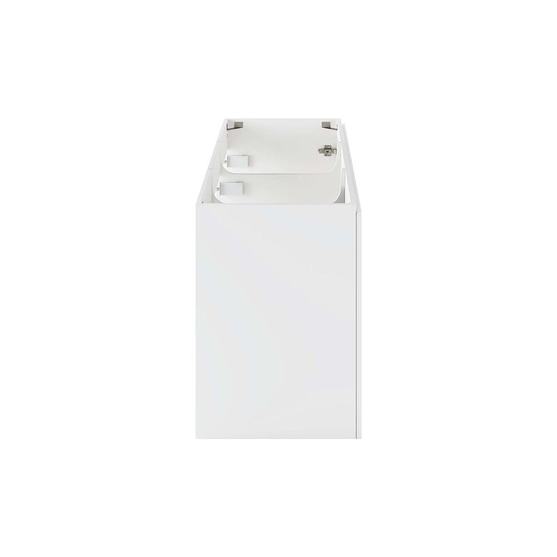 Modway Vitality 47" Particleboard Melamine Wall-Mount Bathroom Vanity in White image number 2