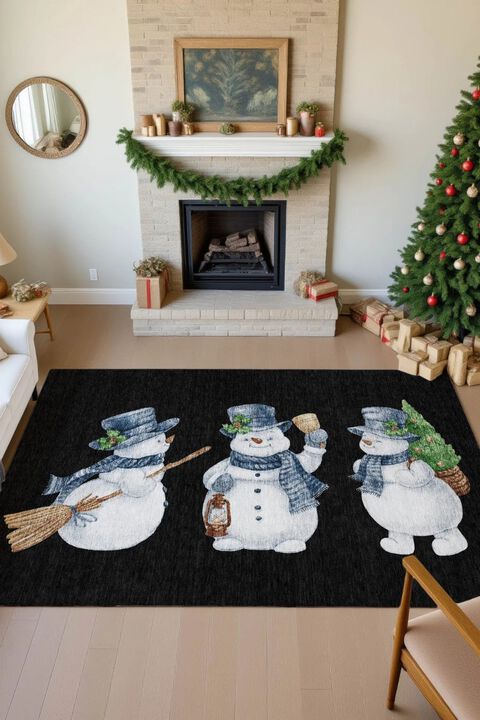 Merry & Bright MY28 Black 10' x 14' Rug