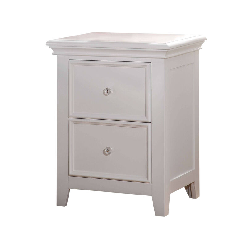 Contemporary Nightstand with 2 Drawers – Bedroom Storage Cabinet