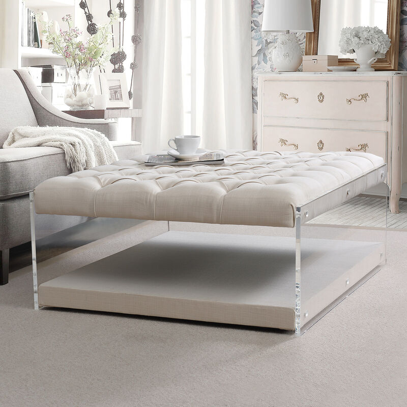 Inspired Home Brie Ottoman