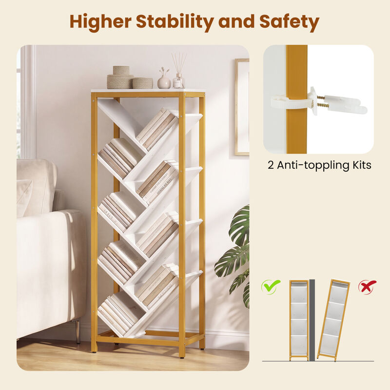 9 Tier Bookshelf for Hardcover Books for Living Room Bedroom and Office image number 6