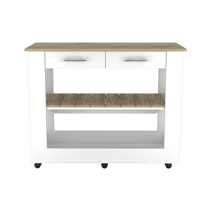 Streamdale Cala Kitchen Island 46'' with Casters and Drawers