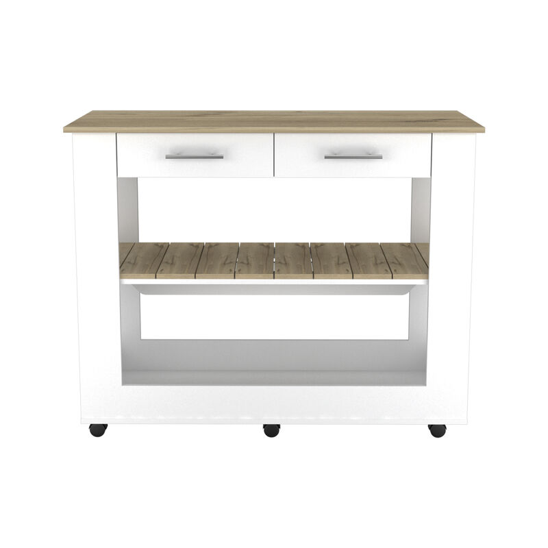 Streamdale Cala Kitchen Island 46'' with Casters and Drawers image number 0