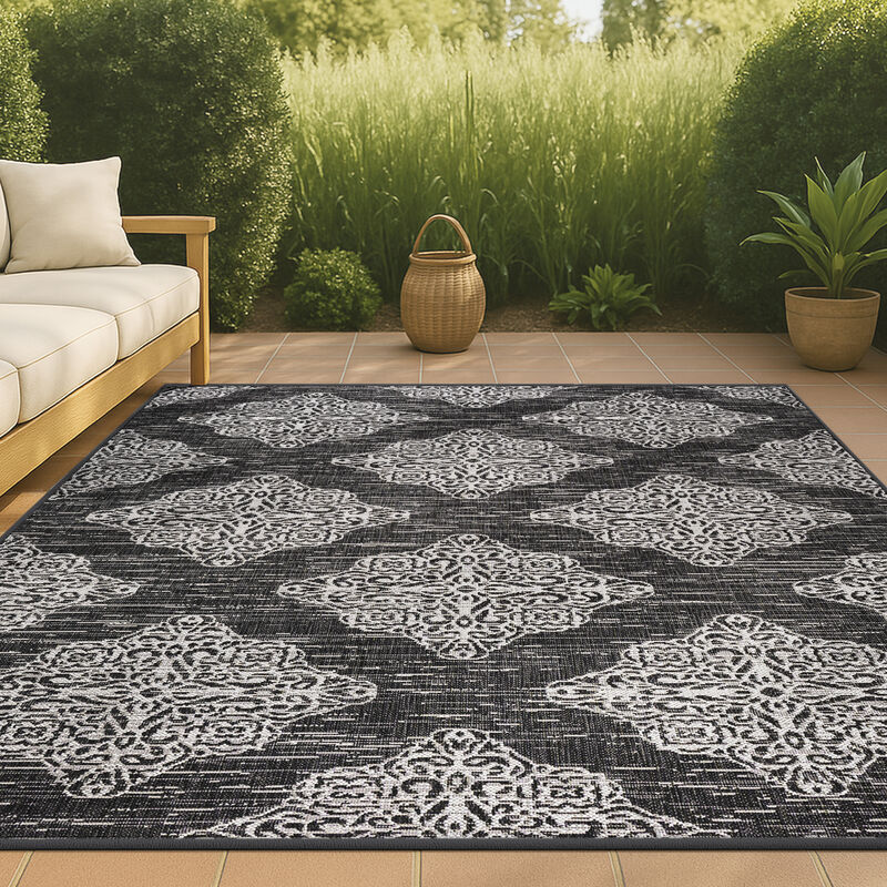 Tuscany Ornate Medallions Indoor/Outdoor Area Rug
