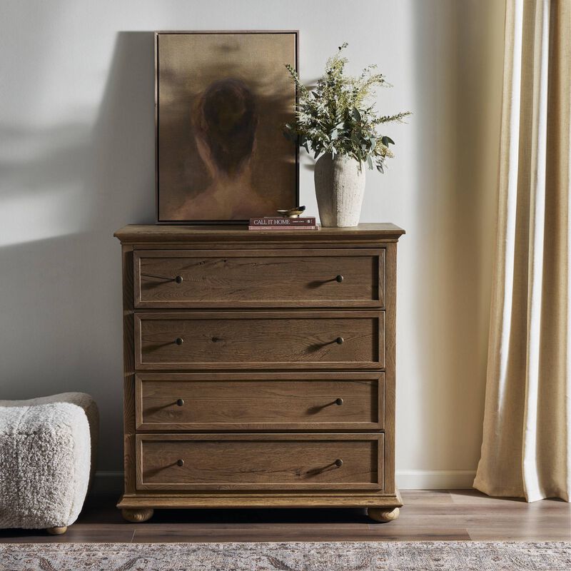 Geoffrey Worn Oak Tall Dresser