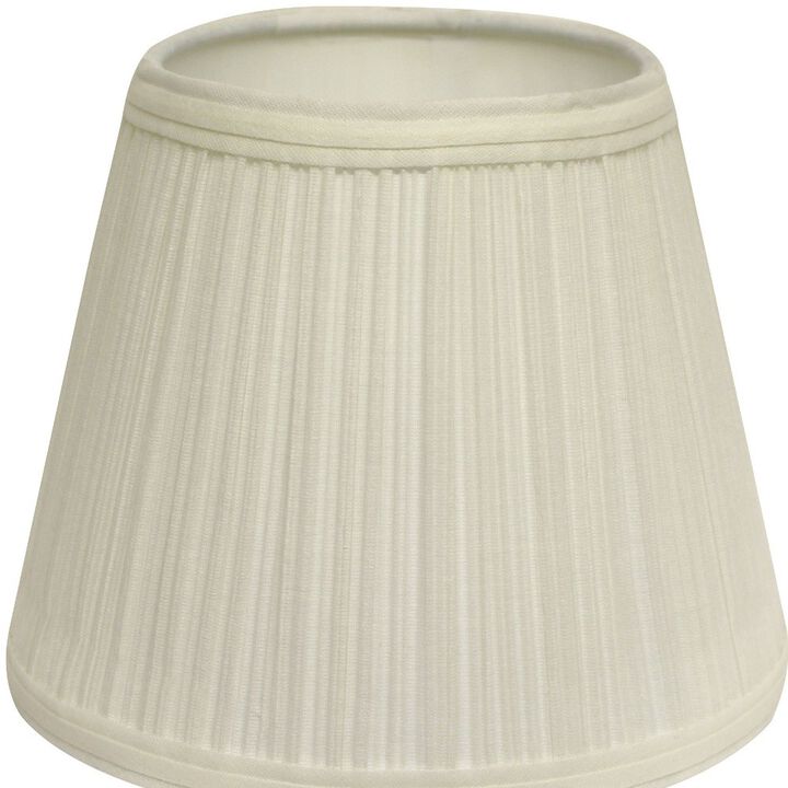 HomeRoots 19" White Empire Slanted Broadcloth Lampshade