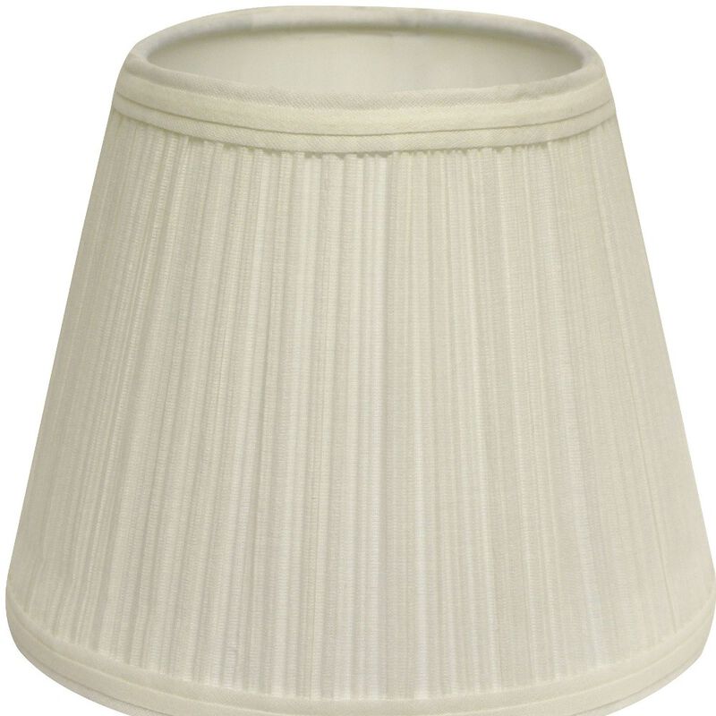 HomeRoots 19" White Empire Slanted Broadcloth Lampshade image number 0