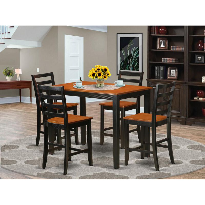 East West Furniture 5  Pc  counter  height  pub  set  -  Small  Kitchen  Table  and  4  Kitchen  bar  stool.
