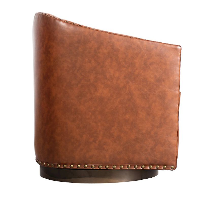Flash Furniture Barrel Accent Chair, Brown image number 3