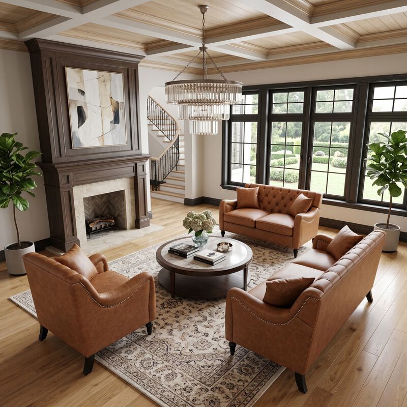 Rislot PU Leather Sofa Set image number 4