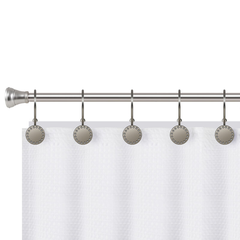 Metal Double Shower Curtain Hooks, Set of 12 image number 5