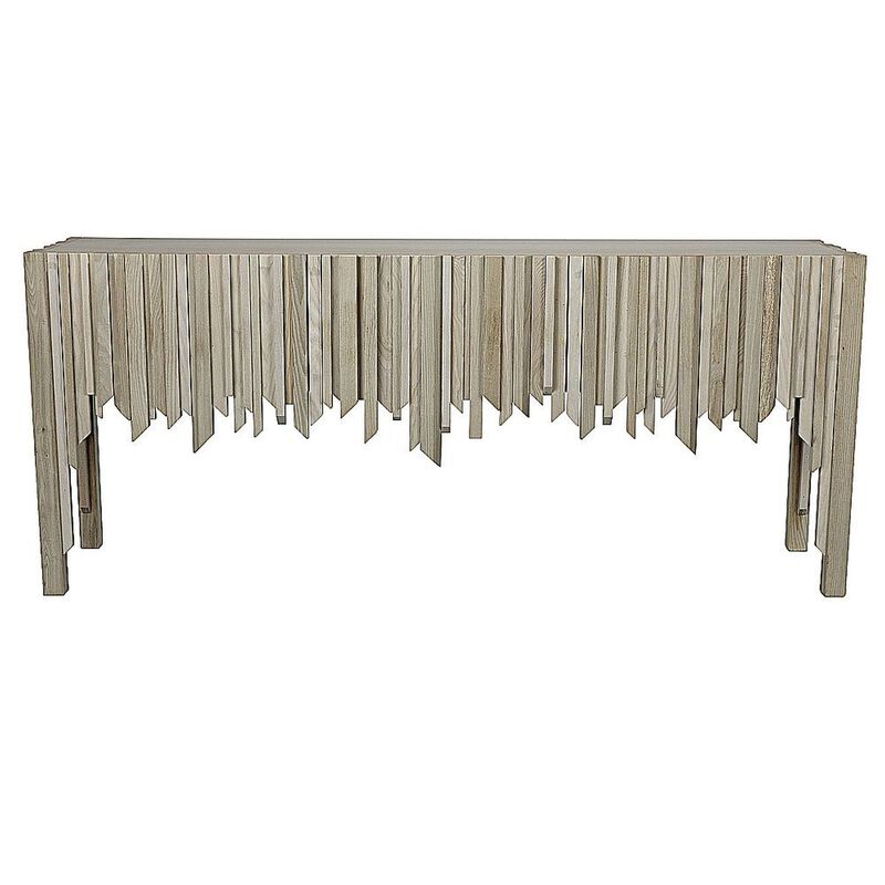 Desdemona Sideboard with 3 Drawers, Bleached Elm