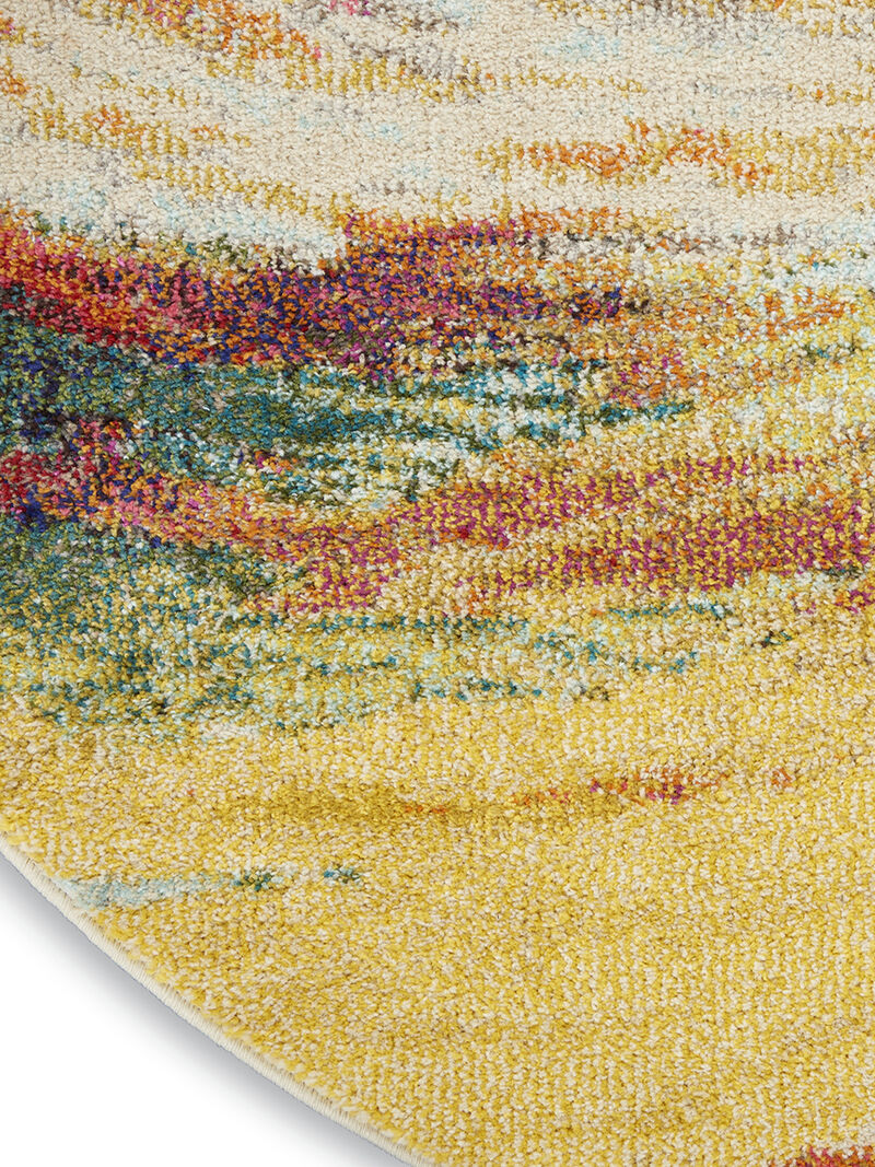 Celestial CES07 Wave 5'3" x Round Rug