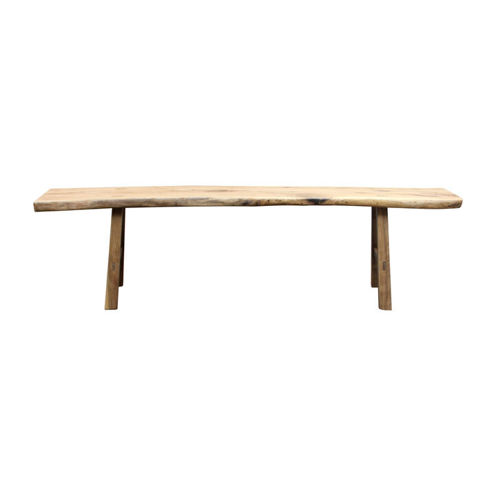 Solid Walnut Entryway Bench in Natural Wood