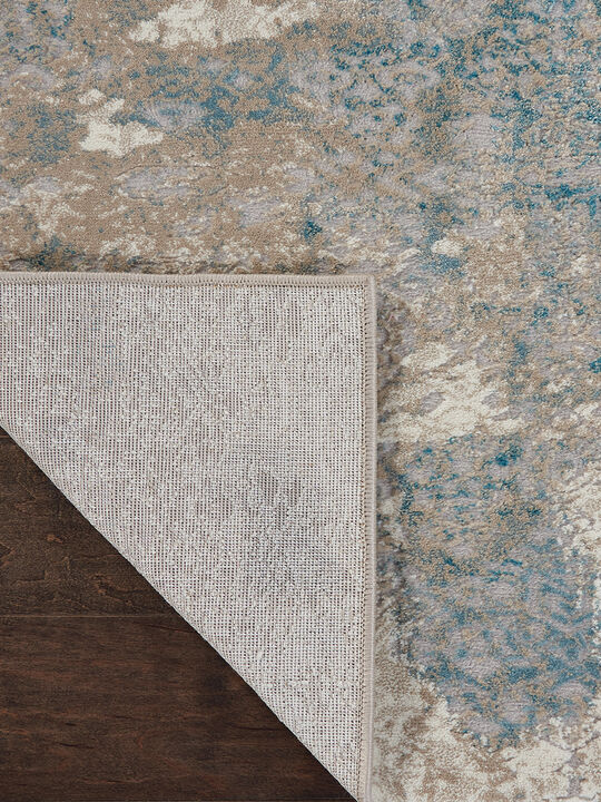 Karma KRM07 Ivory/Light Blue 3'9" x 5'9" Rug