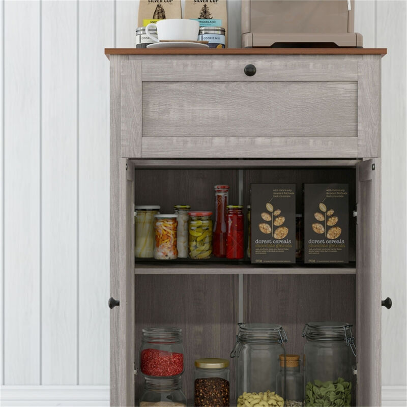 Versatile Kitchen Cart & Storage Cabinet Sideboard with Shelves and Drawers for Pantry & Dining Organization image number 4