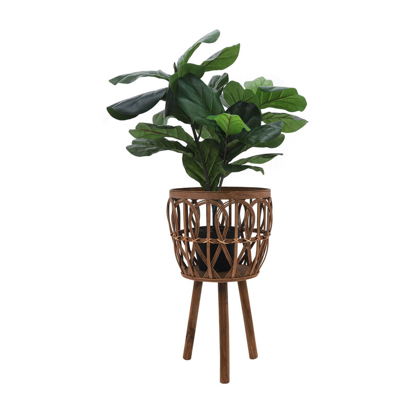 S/3 Bamboo Planters Brown