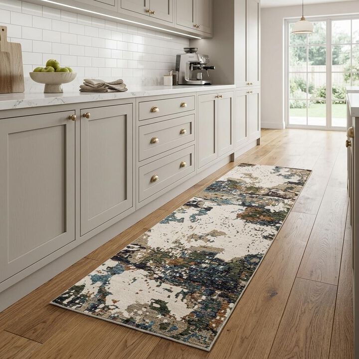 HomeRoots Abstract Runner Rug