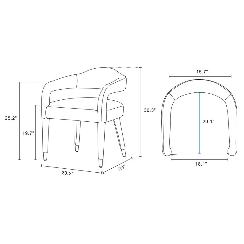 Aspen Gray Dining Arm Chair