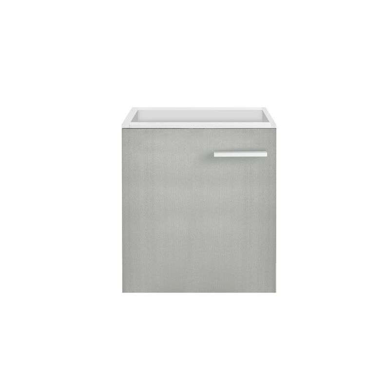 Colmer 18" Wall-Mounted Bathroom Vanity in Brushed Gray- Cabinet image number 0