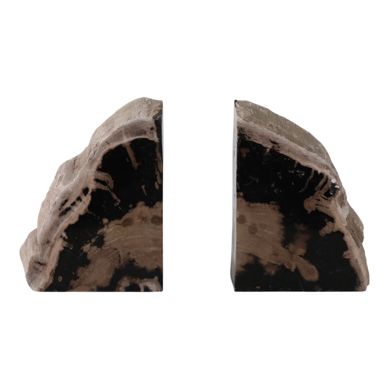 S/2 7" Petrified Wood Bookends image number 0