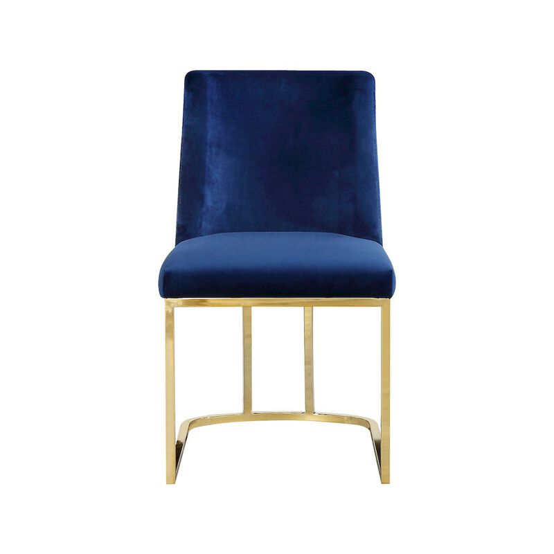 Meridian Furniture Heidi Navy Velvet Dining Chair, Set of 2