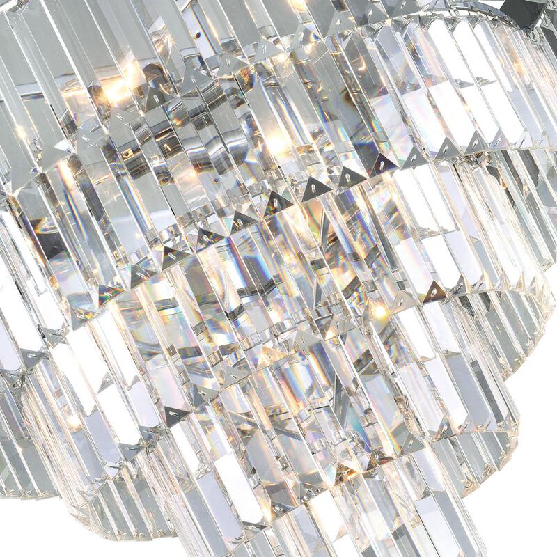CWI Lighting Weiss 12 Light Down Chandelier With Chrome Finish