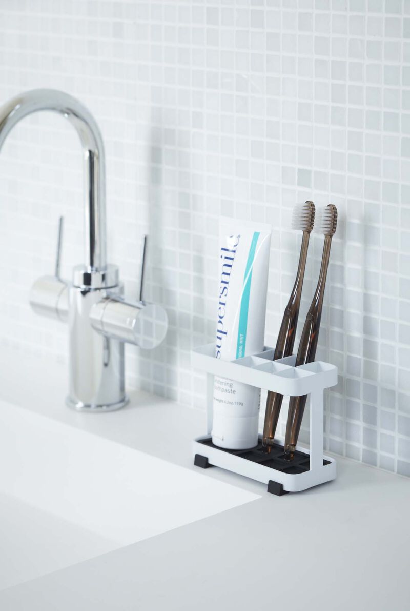 Toothbrush + Toiletries Stand in White image number 2