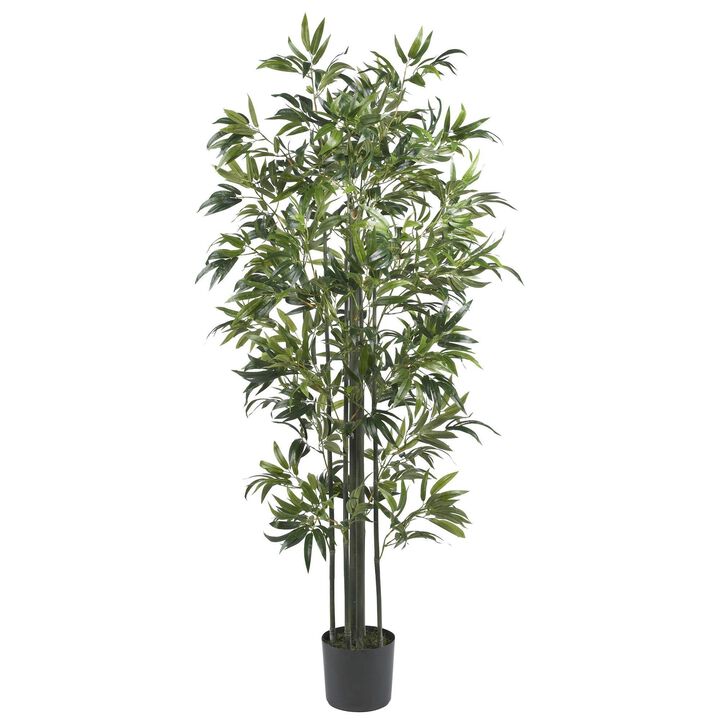 Nearly Natural 6-ft Bamboo Tree (Green Trunks) x 6 w/1160 Lvs