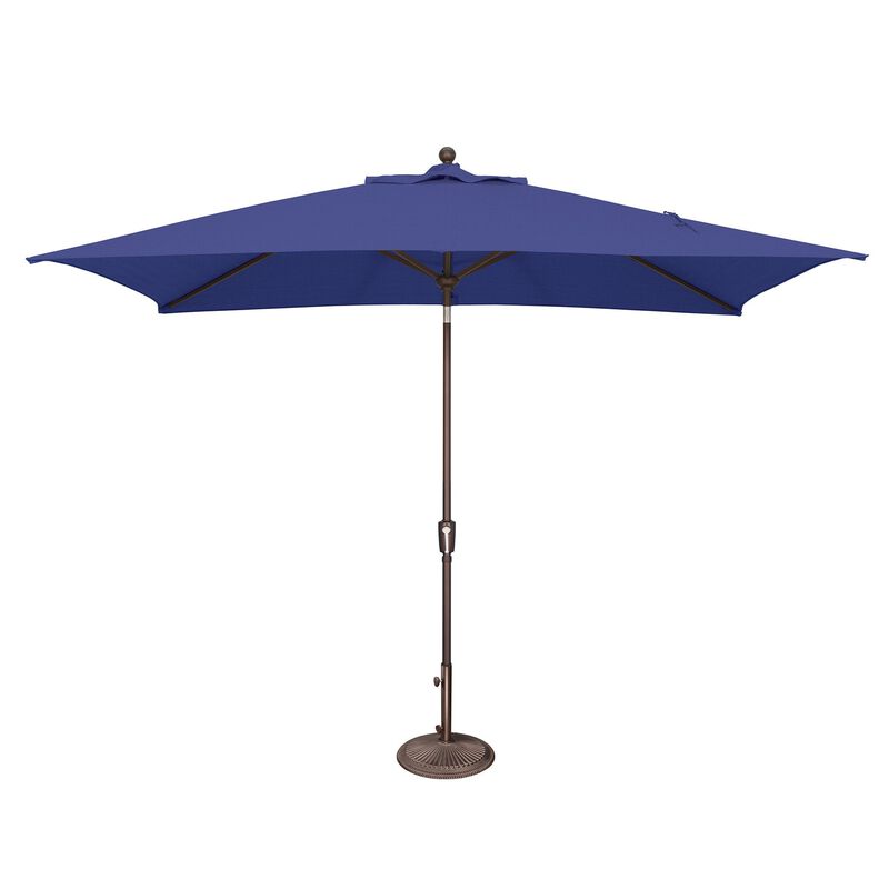 Mondawe 6.6FTx10FT Solefin Rectangle Patio Umbrella with Push-Button Tilt,Bronze Frame image number 0