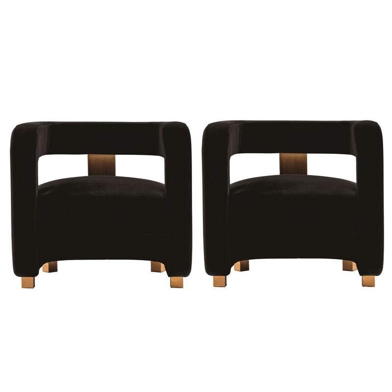 Amirah Black Accent Chairs (Set of 2) image number 0