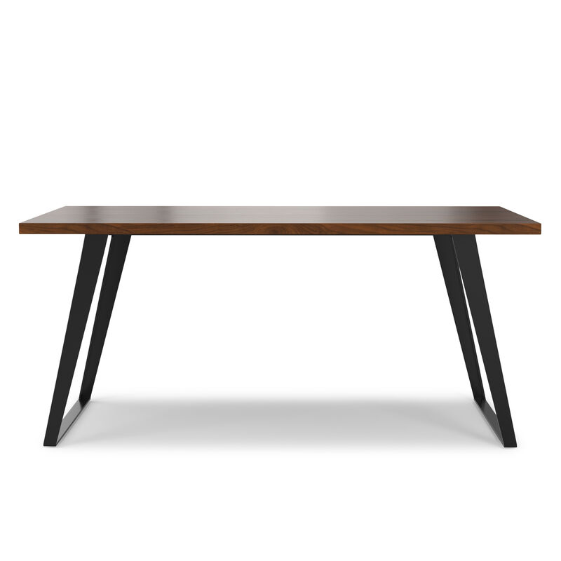 Lowry 66 inch x 40 inch Rectangle Modern Industrial Dining Table in Walnut Veneer image number 3
