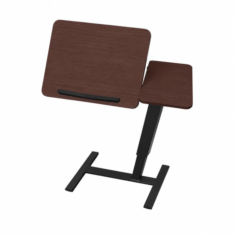 GOODSILO Mobile Rolling Height Adjustable Overbed Bedside Desk Tilting Laptop Stand Tray Table with Wheels for Use on Bed, Sofa for Work, Meals, Reading Activities image number 0