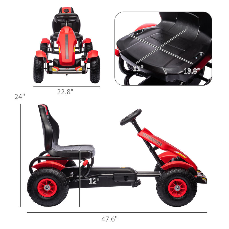 BreeBe Kids Ride On Pedal Go Kart with Sharp Steering image number 2