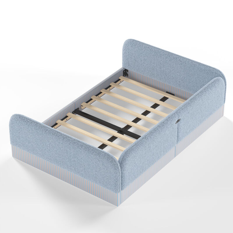 Hemzas Teddy Boucl&eacute; Upholstered Kids Daybed Frame image number 5