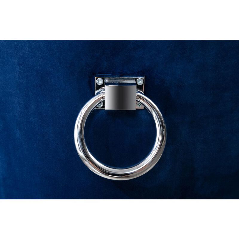 Navy Blue Velvet Tufted Dining Side Chairs, Acrylic Legs - Set of 2