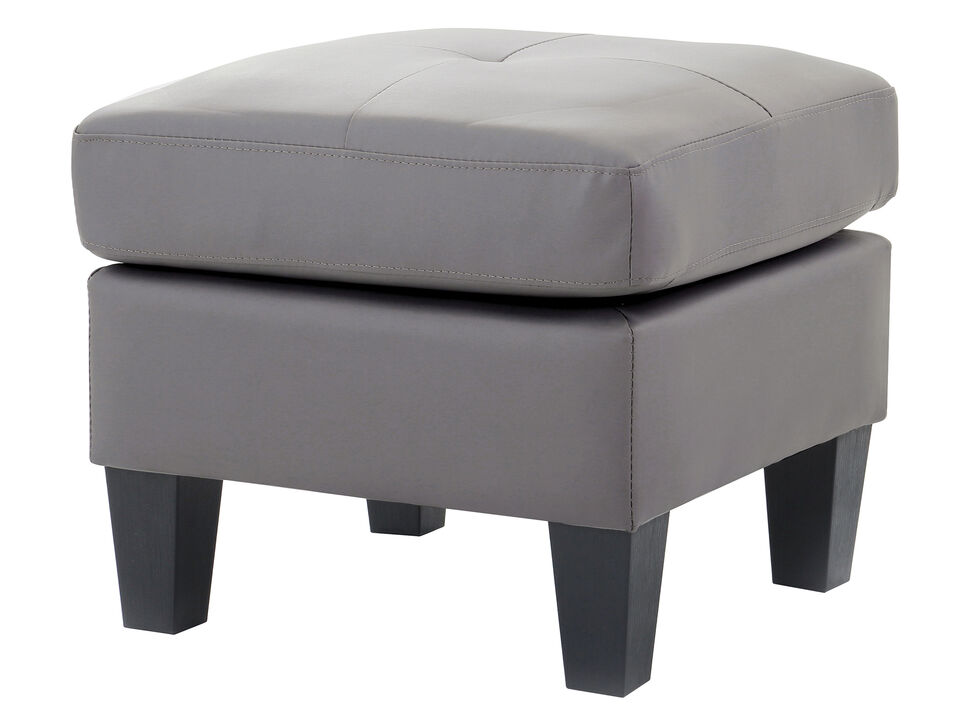 Newbury Faux Leather Upholstered Ottoman