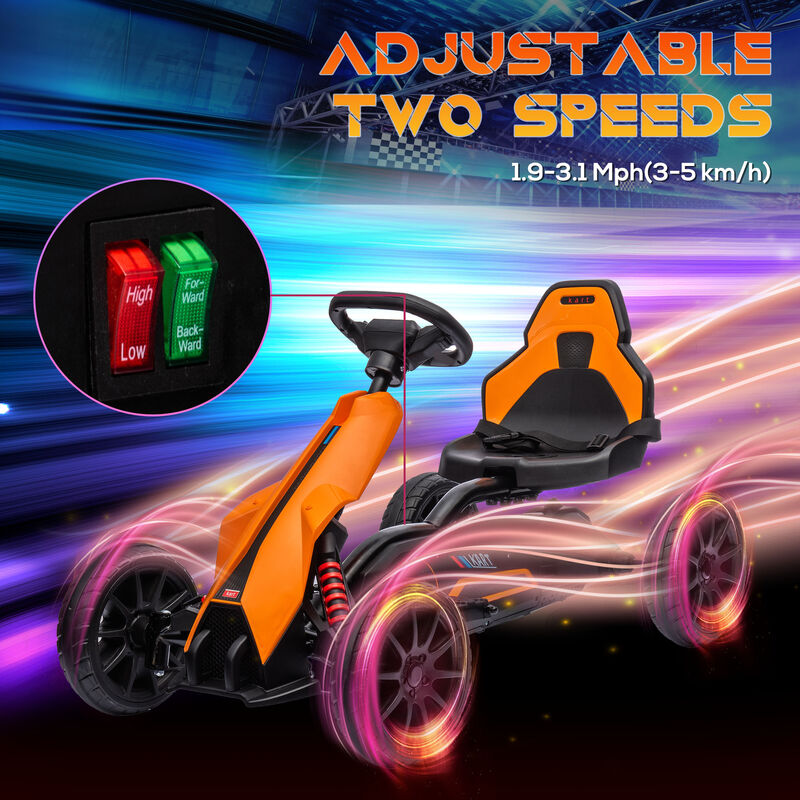 BreeBe 12V Electric Go Kart for Kids w/ Adjustable Speed image number 4
