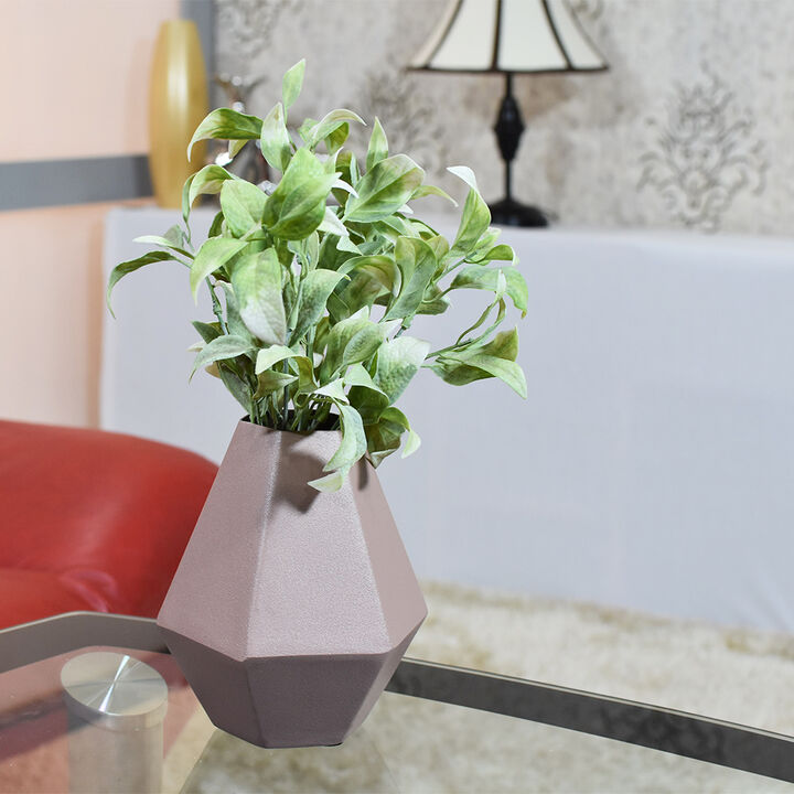 Handmade Iron Geometric Dark Skin Bud Vase For Indoor & Outdoor Use BBH Homes