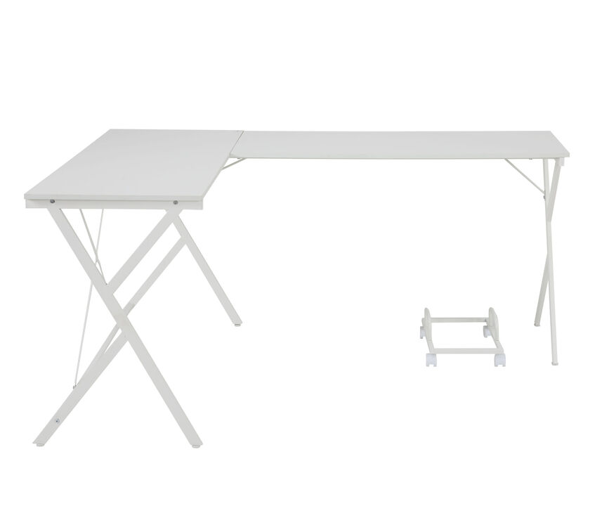 L-Shaped Computer Desk with Spacious Work Surface for Home Office or Study