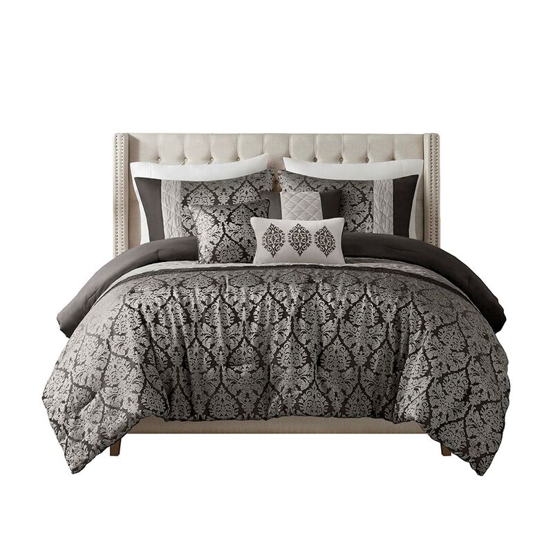 Gracie Mills Delilah 6 Piece Jacquard Comforter Set - Full/Queen