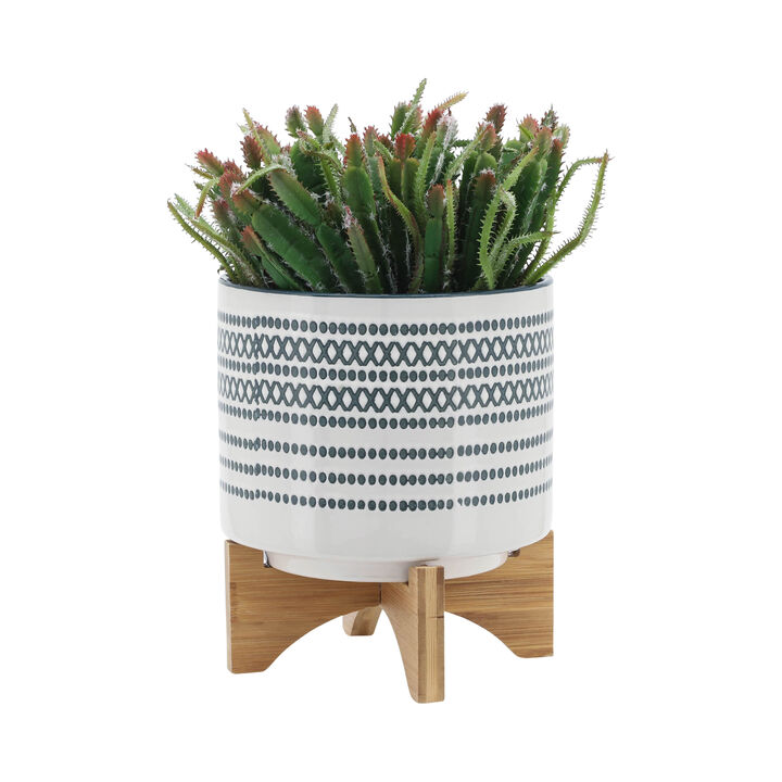 Planter on Stand with Dots Set