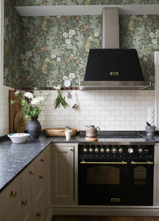 Elise Green Nouveau Gardens Wallpaper (Set of 2)