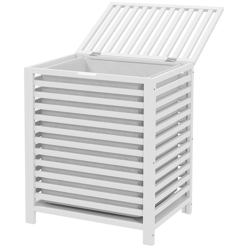 Hivvago Large Bamboo Laundry Hamper with Removable Liner image number 0